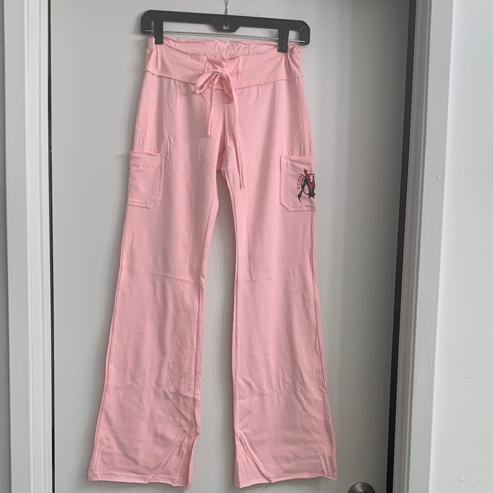 New. Vicious Methods Pink Drawstring Lounge Pants